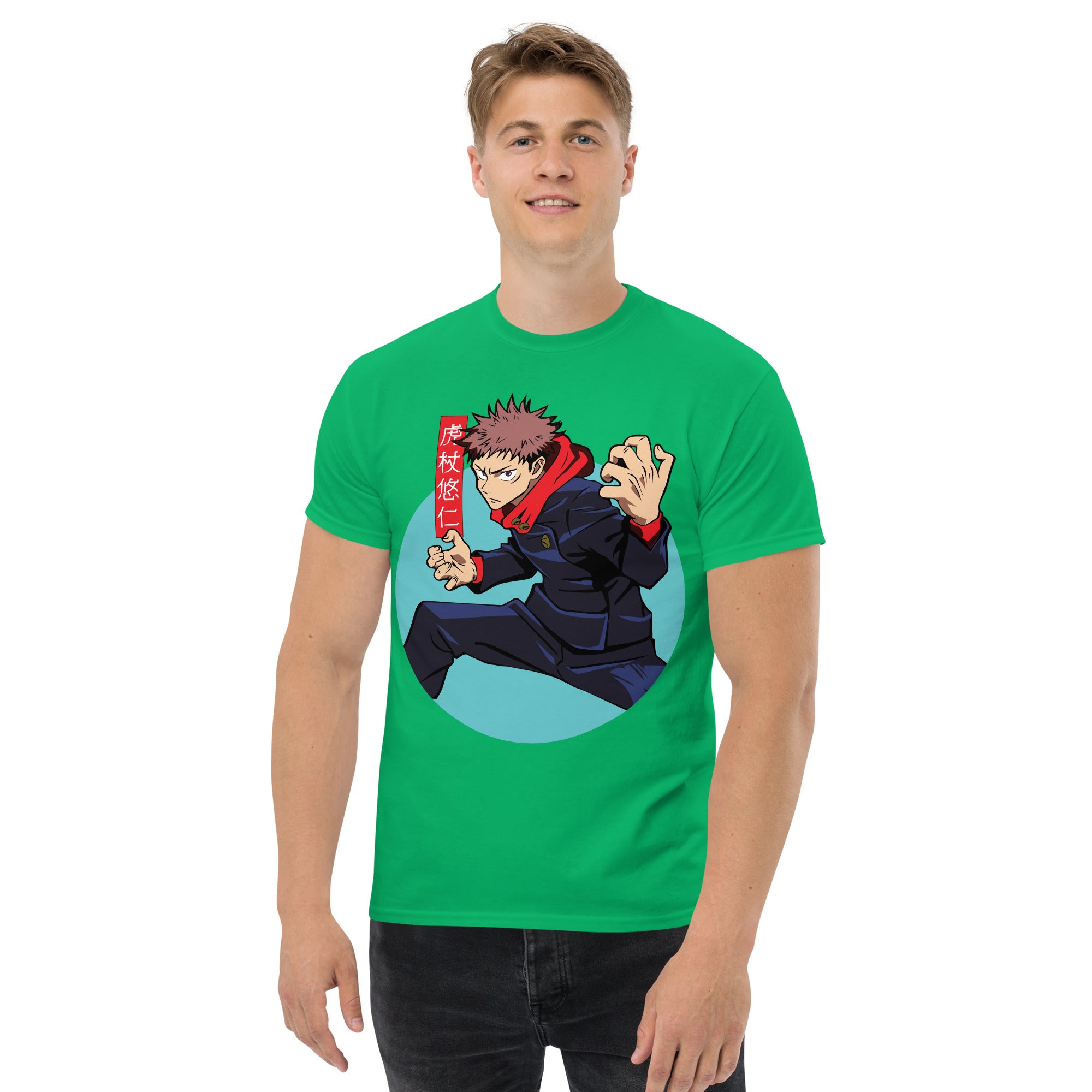 Foto di - T-shirt Stampata Unisex – 100% Cotone – Stile Streetwear e Confortevole – Yuji Itadori-DTG-Biiply