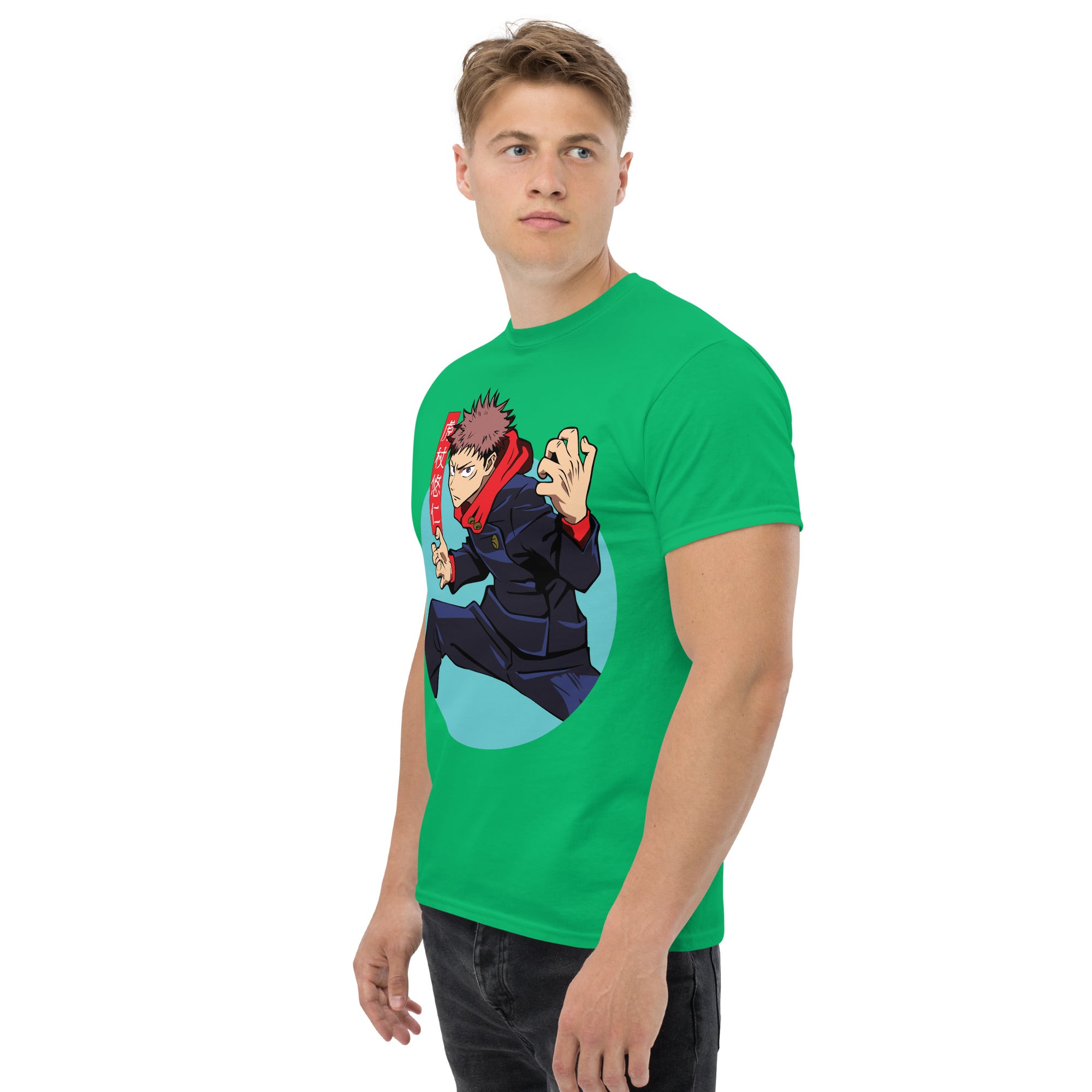 Foto di - T-shirt Stampata Unisex – 100% Cotone – Stile Streetwear e Confortevole – Yuji Itadori-DTG-Biiply