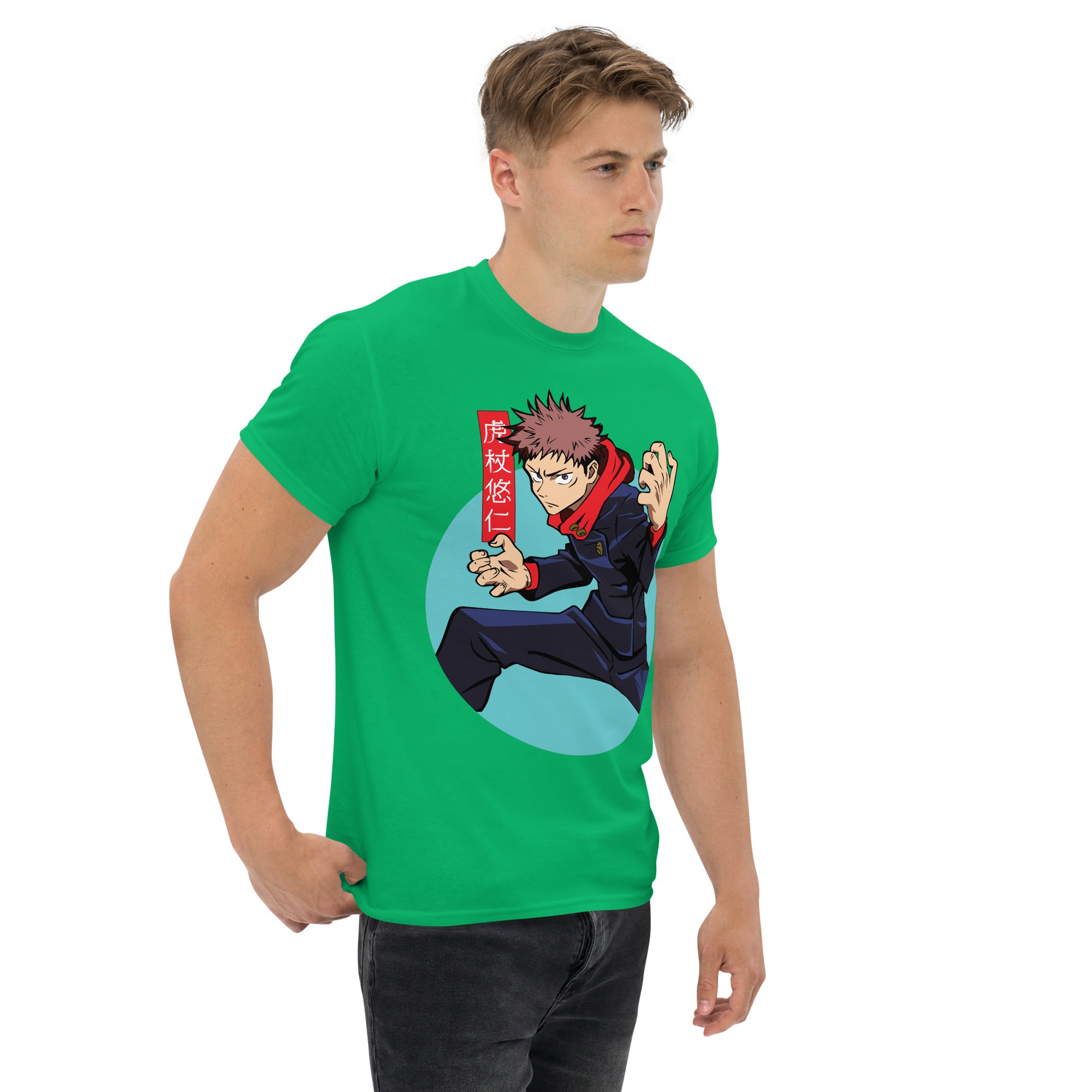 Foto di - T-shirt Stampata Unisex – 100% Cotone – Stile Streetwear e Confortevole – Yuji Itadori-DTG-Biiply