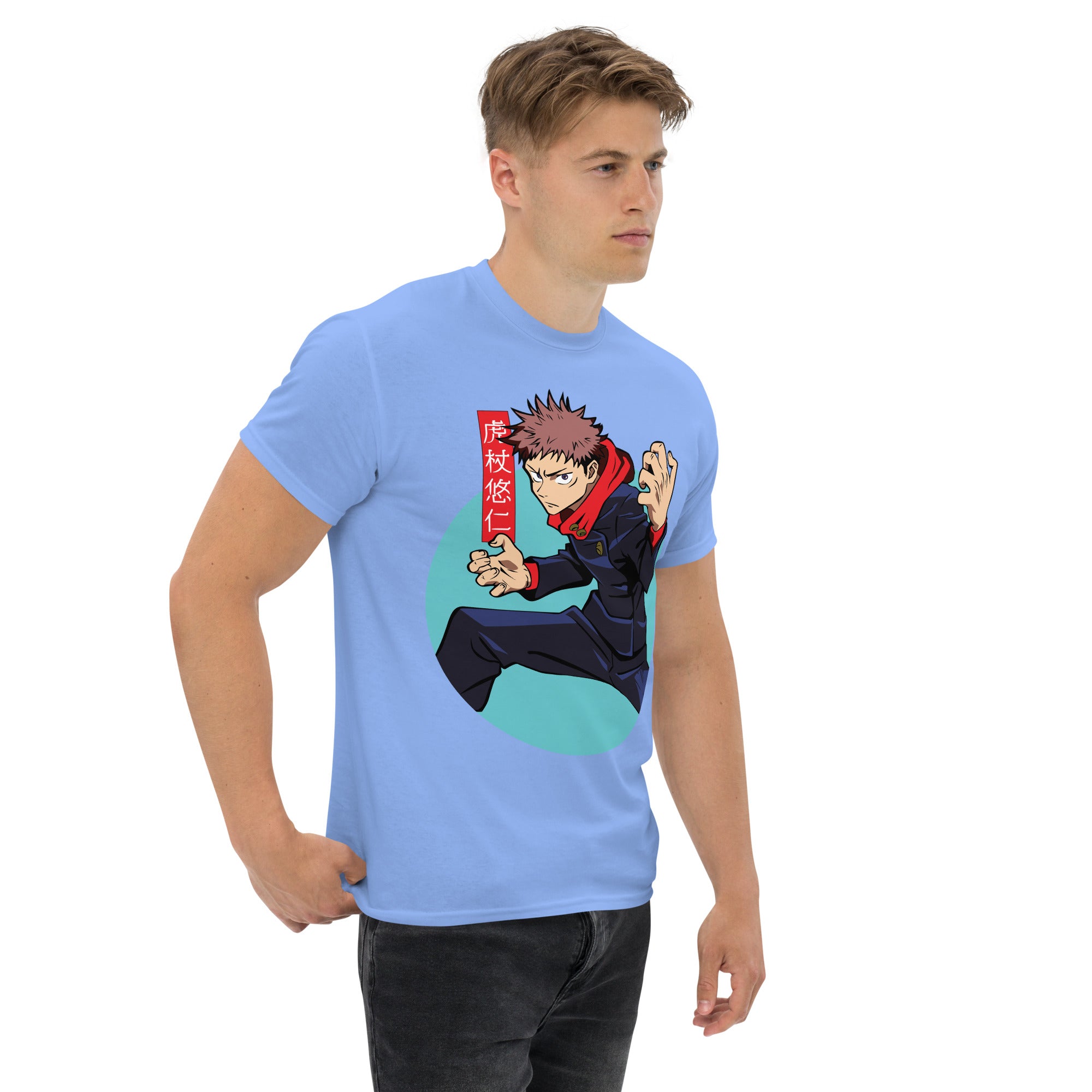 Foto di - T-shirt Stampata Unisex – 100% Cotone – Stile Streetwear e Confortevole – Yuji Itadori-DTG-Biiply