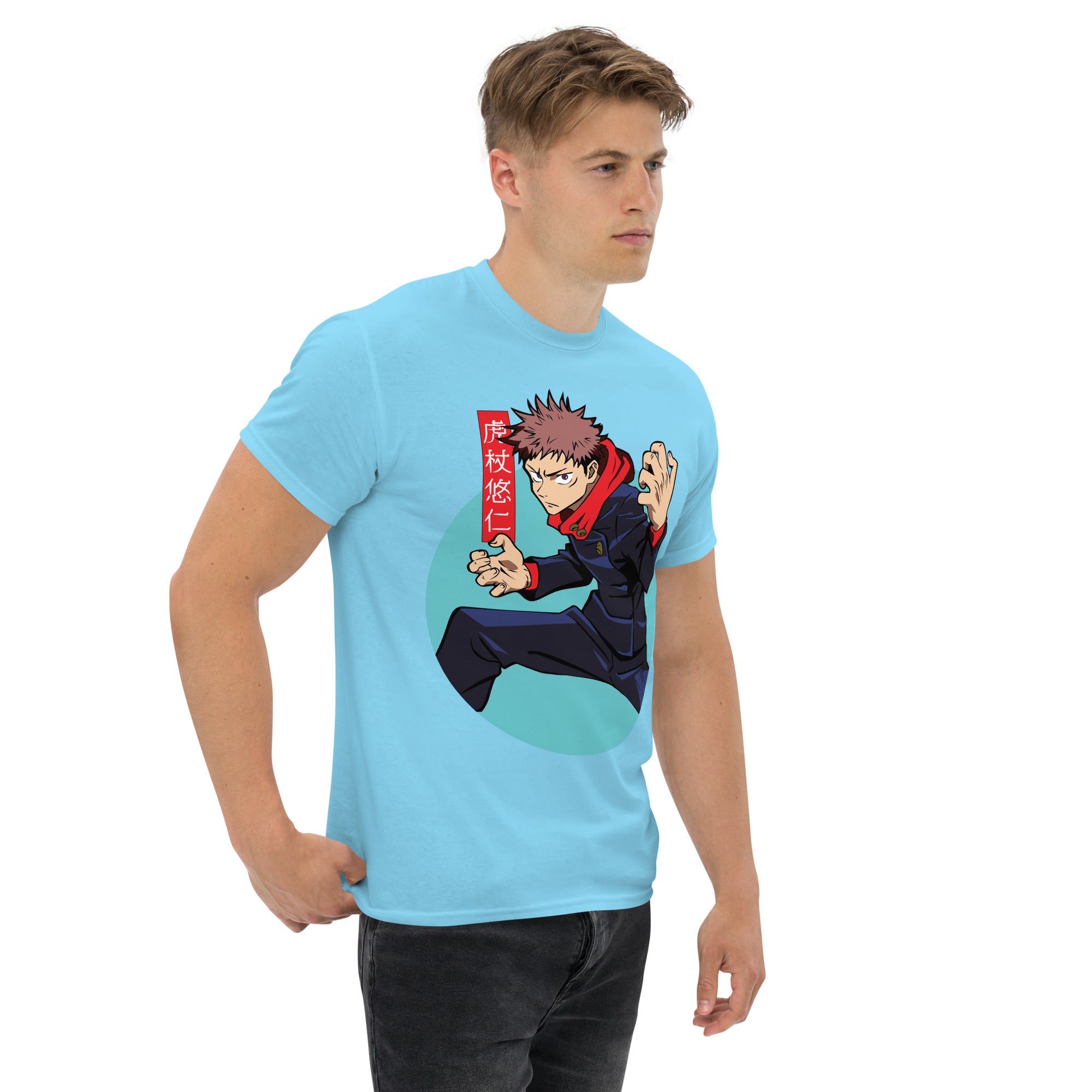Foto di - T-shirt Stampata Unisex – 100% Cotone – Stile Streetwear e Confortevole – Yuji Itadori-DTG-Biiply