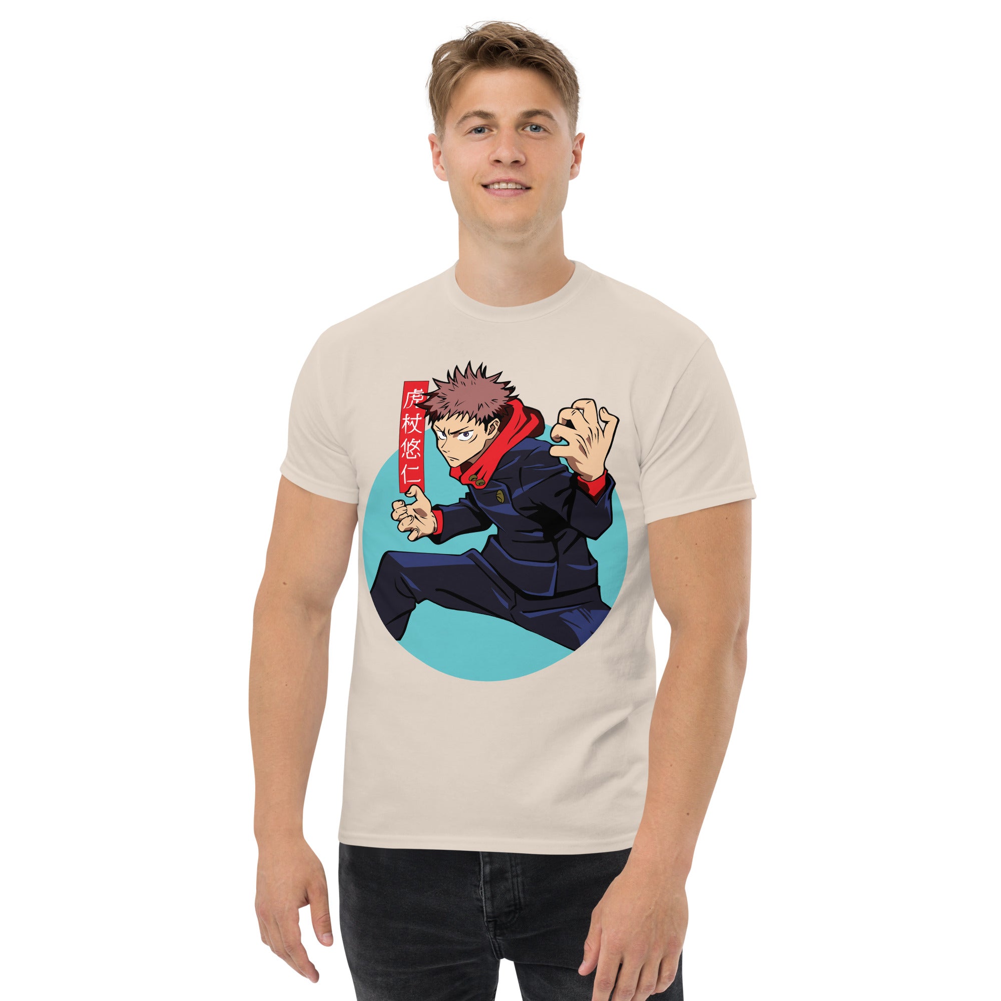 Foto di - T-shirt Stampata Unisex – 100% Cotone – Stile Streetwear e Confortevole – Yuji Itadori-DTG-Biiply