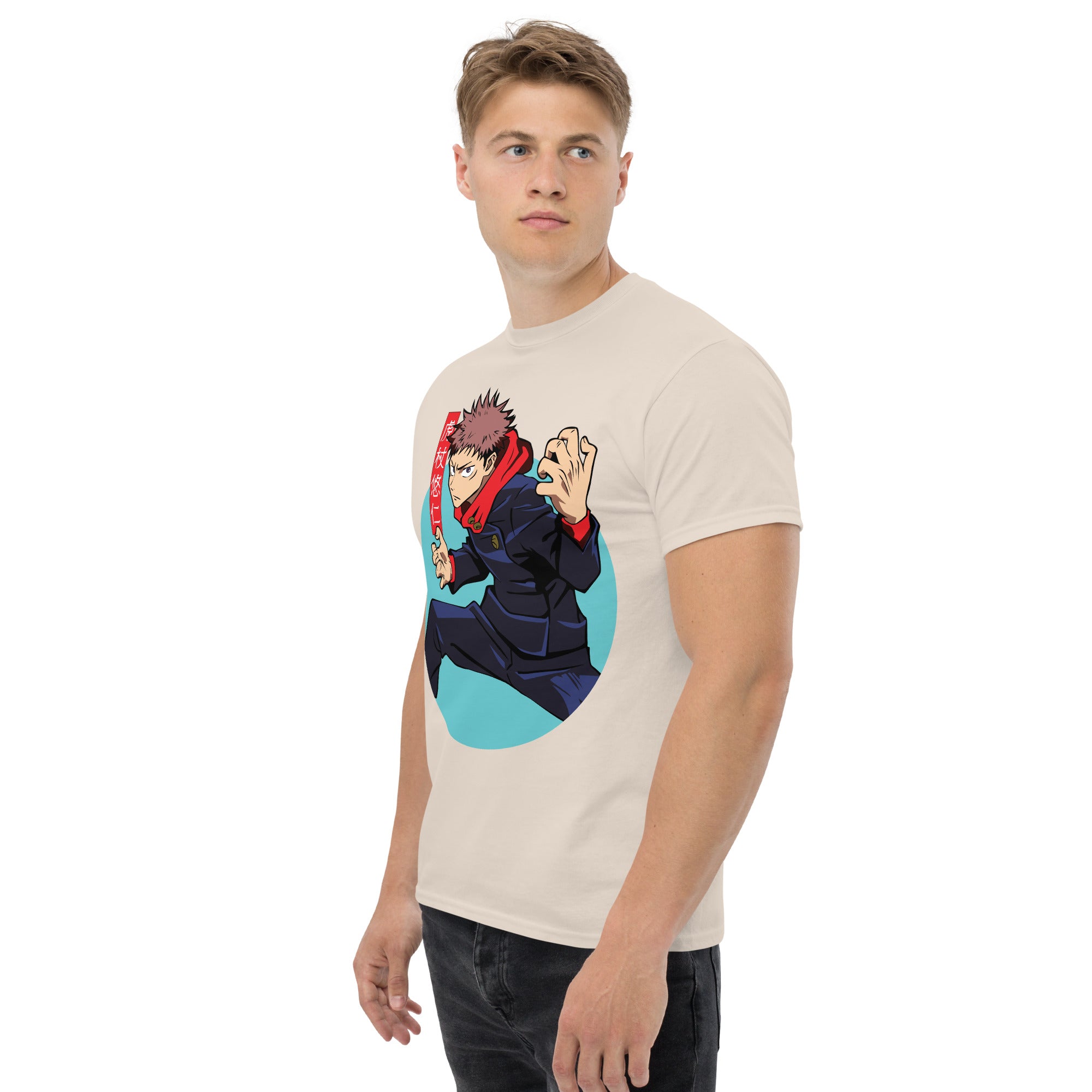 Foto di - T-shirt Stampata Unisex – 100% Cotone – Stile Streetwear e Confortevole – Yuji Itadori-DTG-Biiply