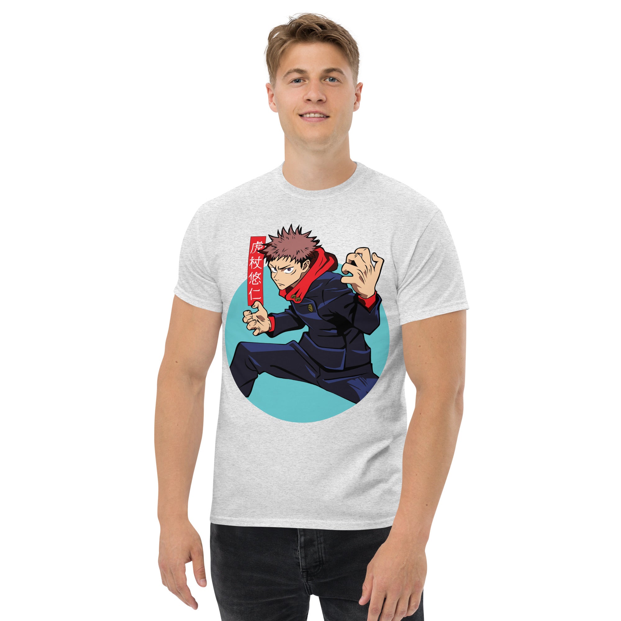 Foto di - T-shirt Stampata Unisex – 100% Cotone – Stile Streetwear e Confortevole – Yuji Itadori-DTG-Biiply