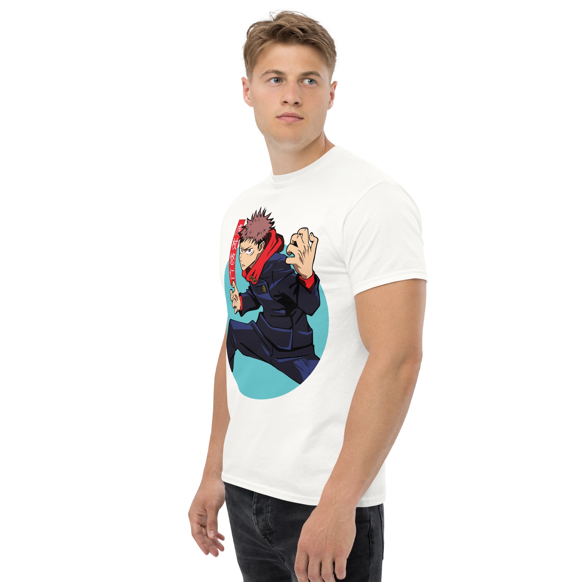 Foto di - T-shirt Stampata Unisex – 100% Cotone – Stile Streetwear e Confortevole – Yuji Itadori-DTG-Biiply