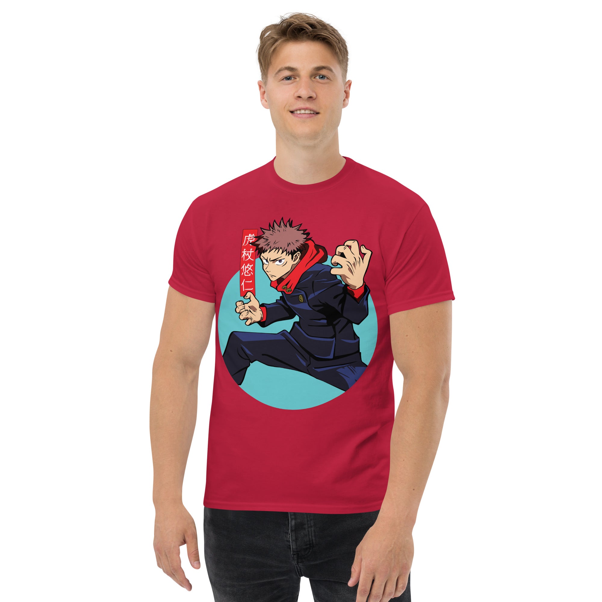 Foto di - T-shirt Stampata Unisex – 100% Cotone – Stile Streetwear e Confortevole – Yuji Itadori-DTG-Biiply