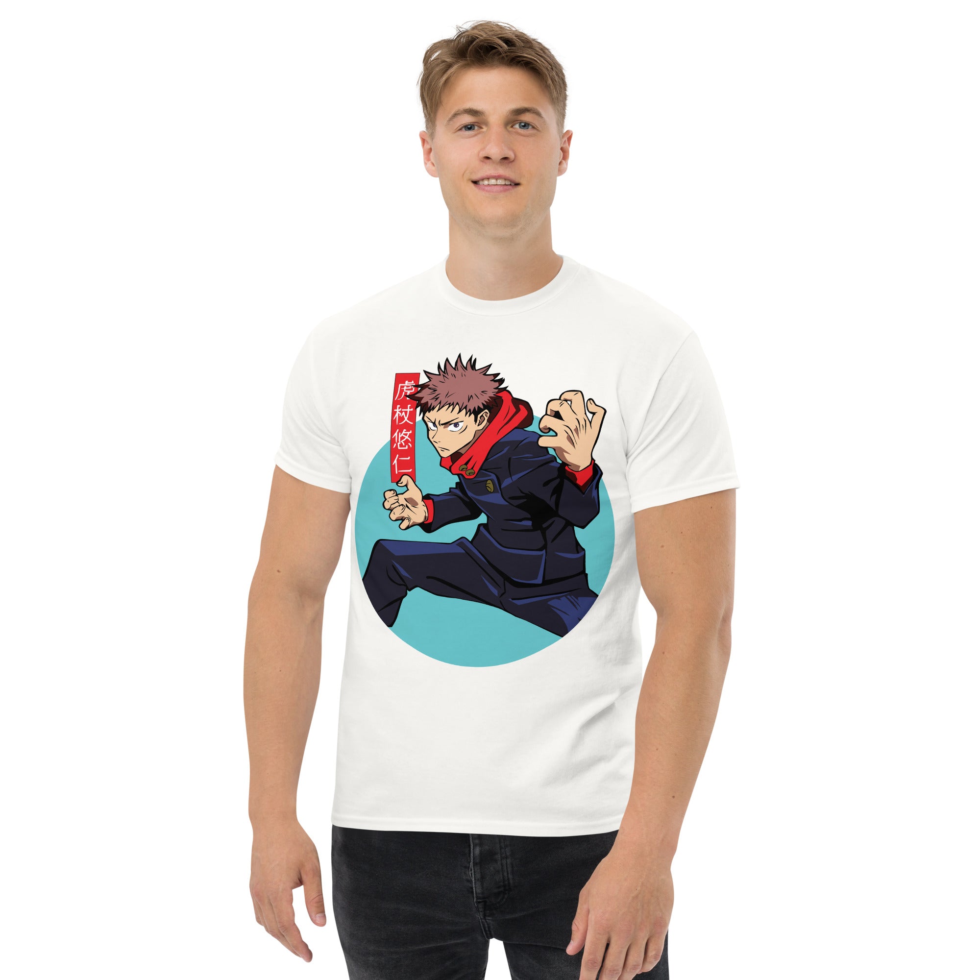 Foto di - T-shirt Stampata Unisex – 100% Cotone – Stile Streetwear e Confortevole – Yuji Itadori-DTG-Biiply