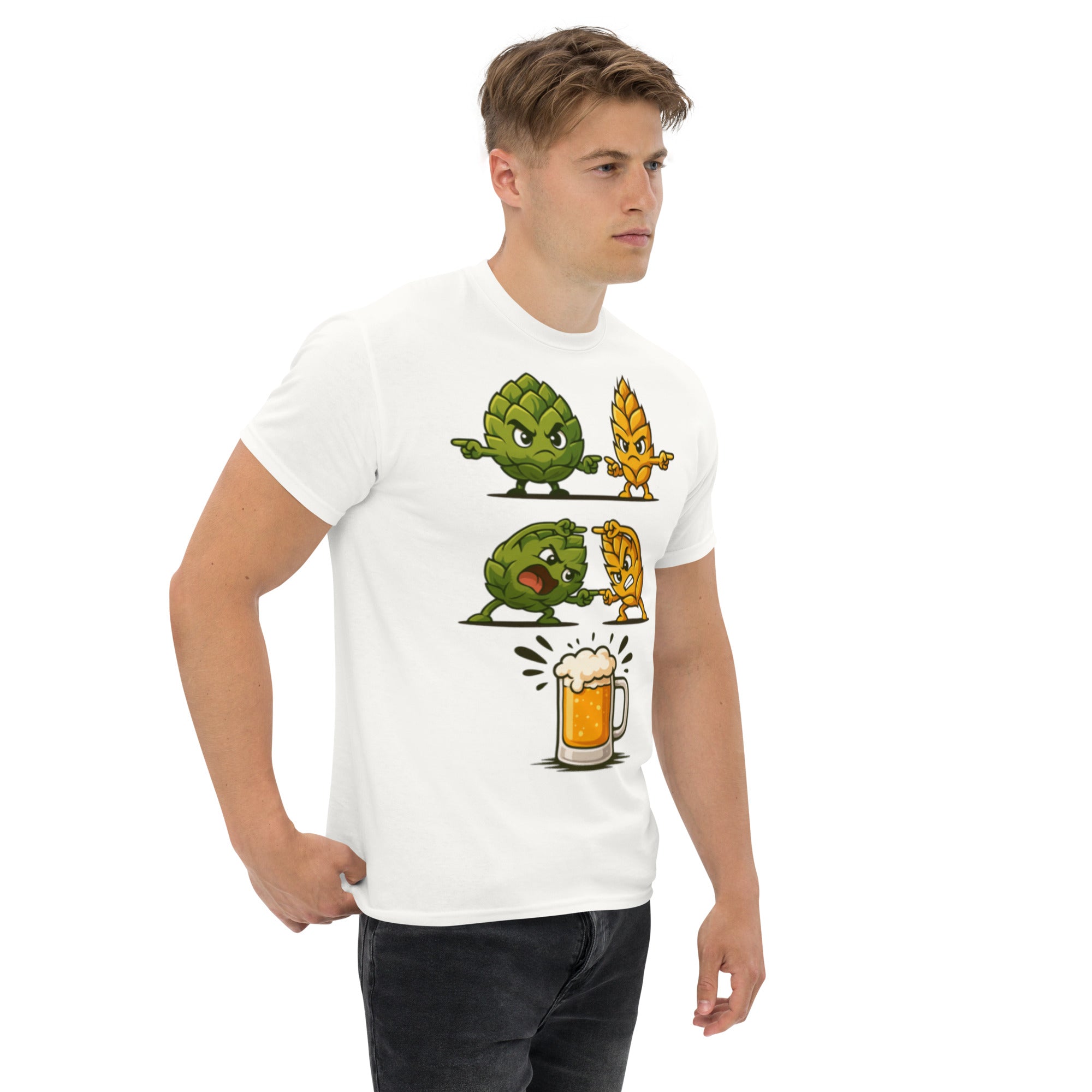 Foto di - T-shirt stampata Unisex – 100% Cotone – Stile Streetwear e Confortevole – Nascita Della Birra-DTG-Biiply