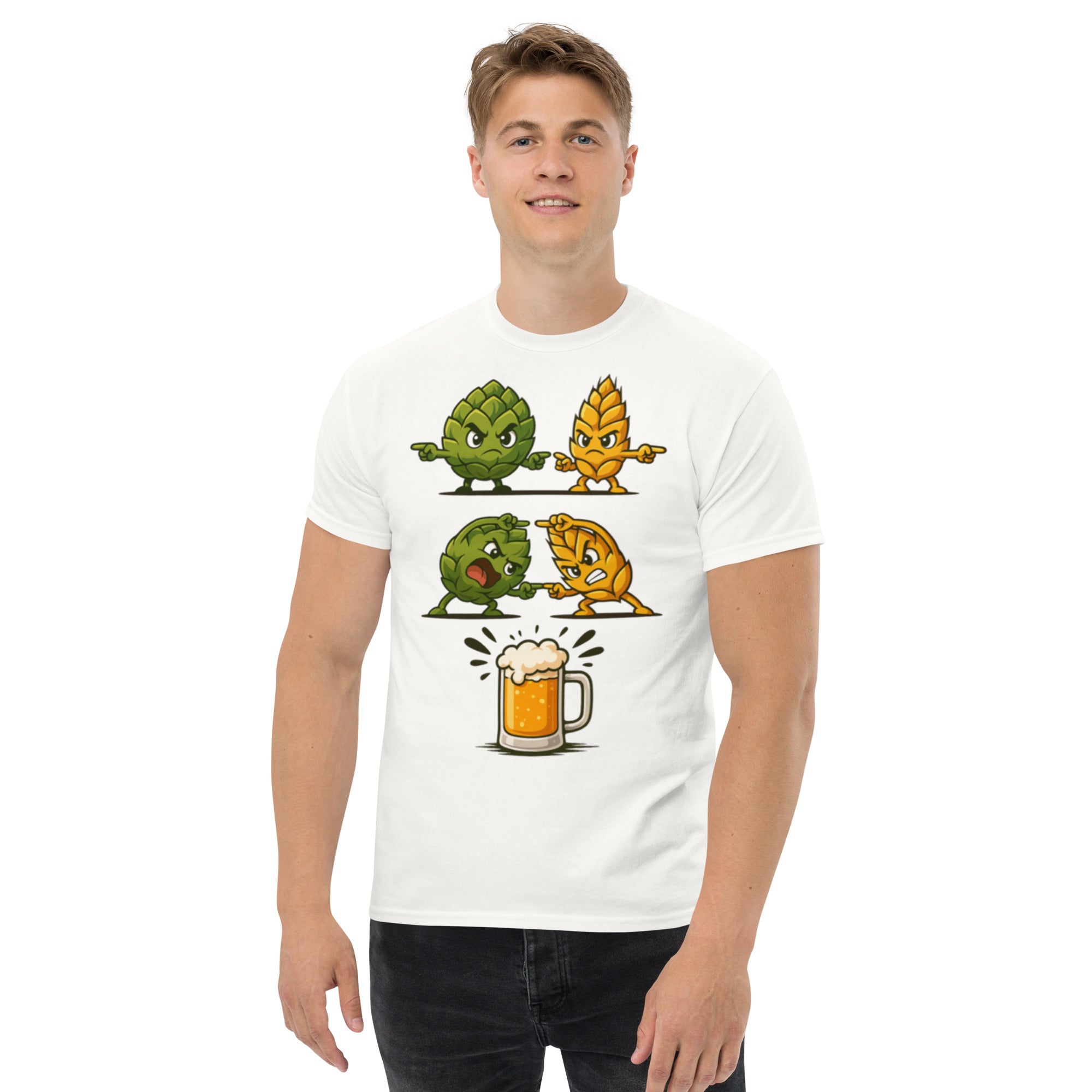 Foto di - T-shirt stampata Unisex – 100% Cotone – Stile Streetwear e Confortevole – Nascita Della Birra-DTG-Biiply