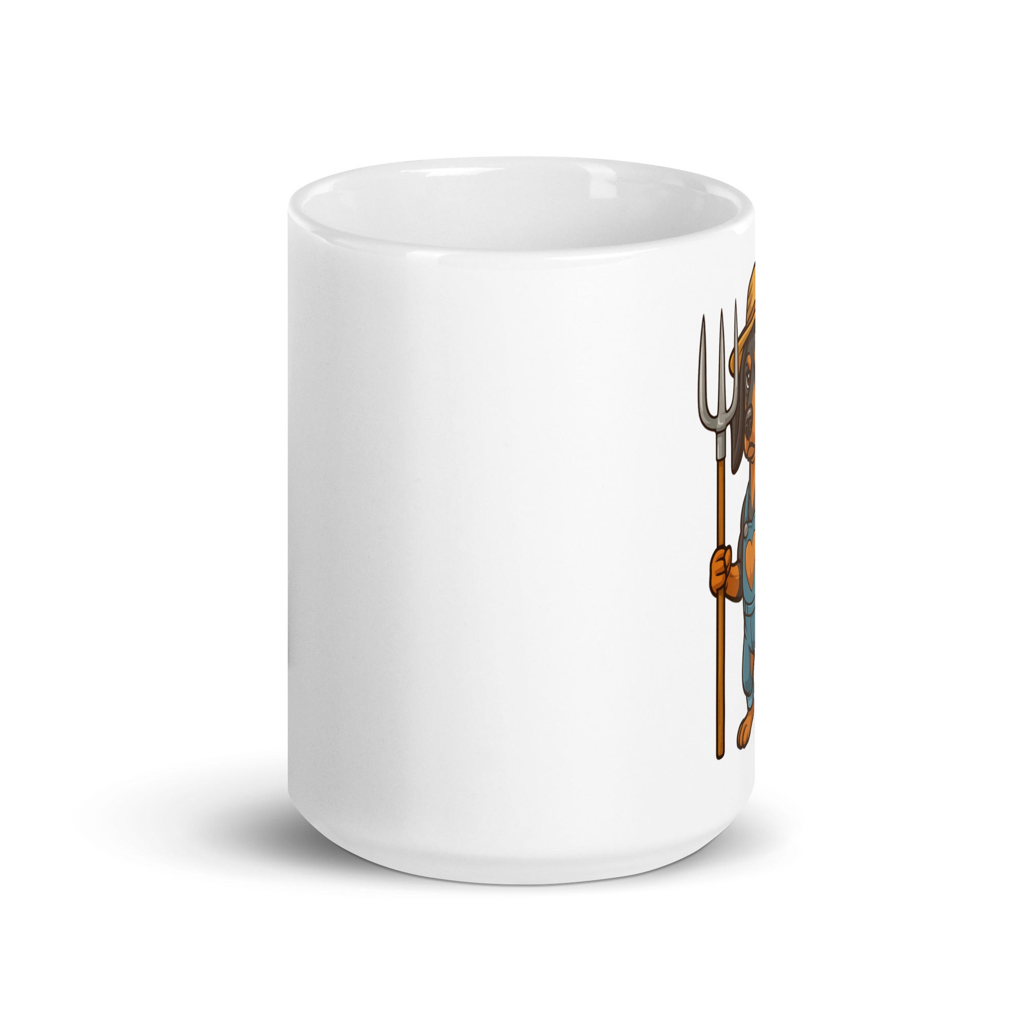 Foto di - Tazza in ceramica resistente stampata a colori adatta a microonde e lavastoviglie - Bassotto Contadino-Casa-Biiply