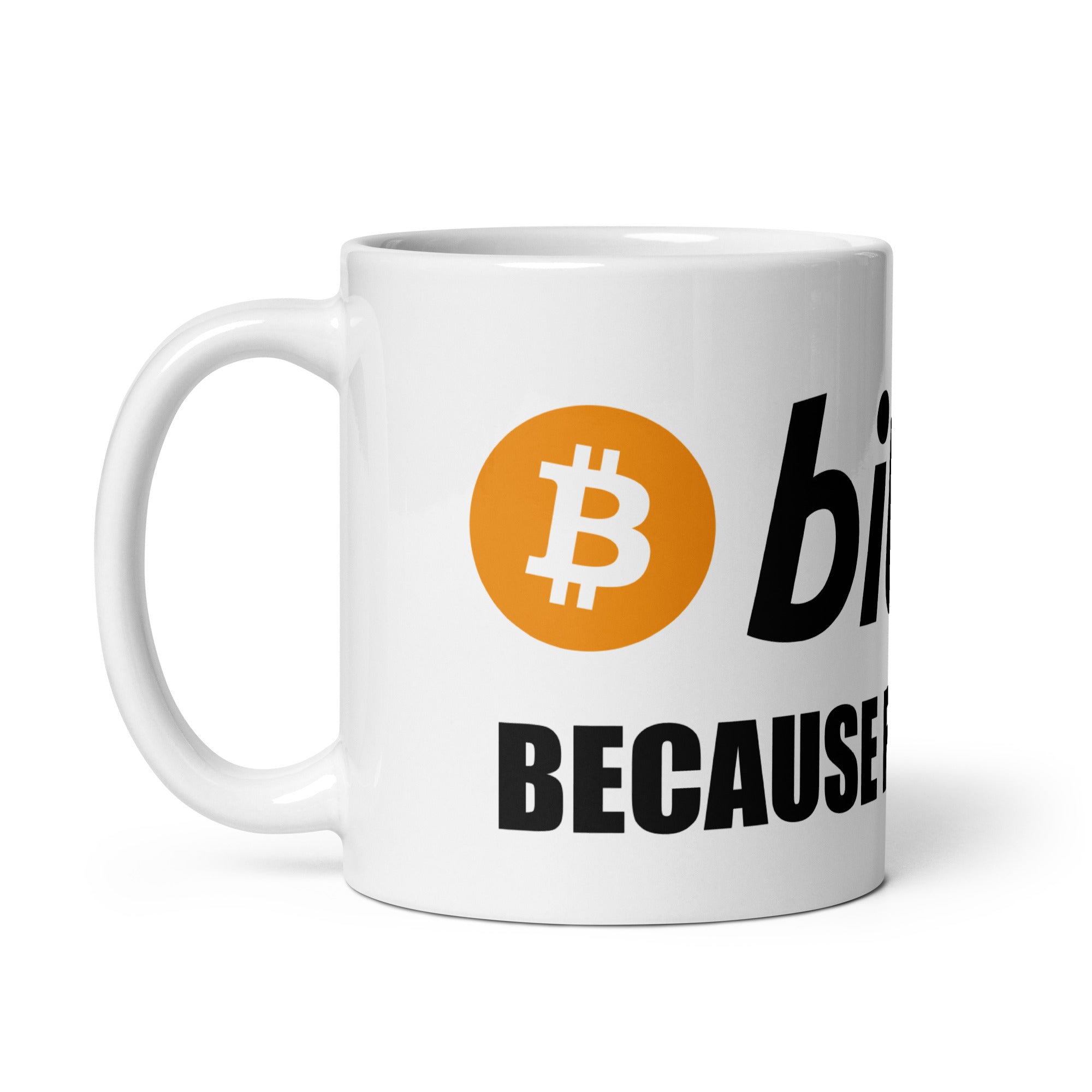 Foto di - Tazza in ceramica resistente stampata a colori adatta a microonde e lavastoviglie - Bitcoin Fuck Banks-Casa-Biiply