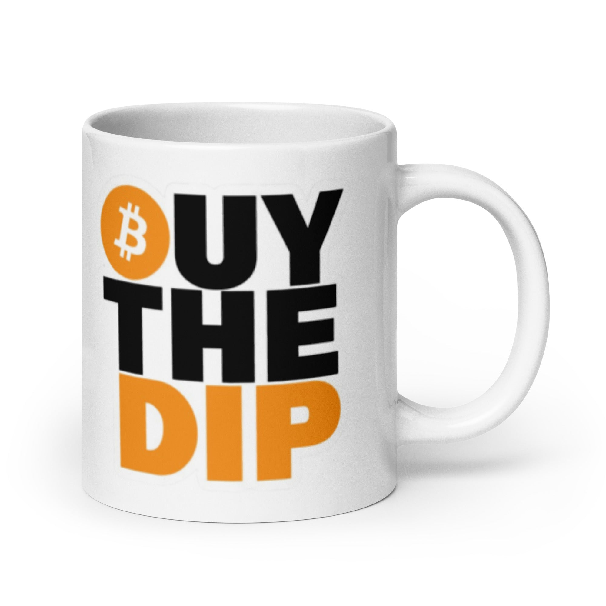 Foto di - Tazza in ceramica resistente stampata a colori adatta a microonde e lavastoviglie - Buy The Dip Bitcoin-Casa-Biiply