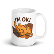 Foto di - Tazza in ceramica resistente stampata a colori adatta a microonde e lavastoviglie - Cat I'm Ok!-Casa-Biiply