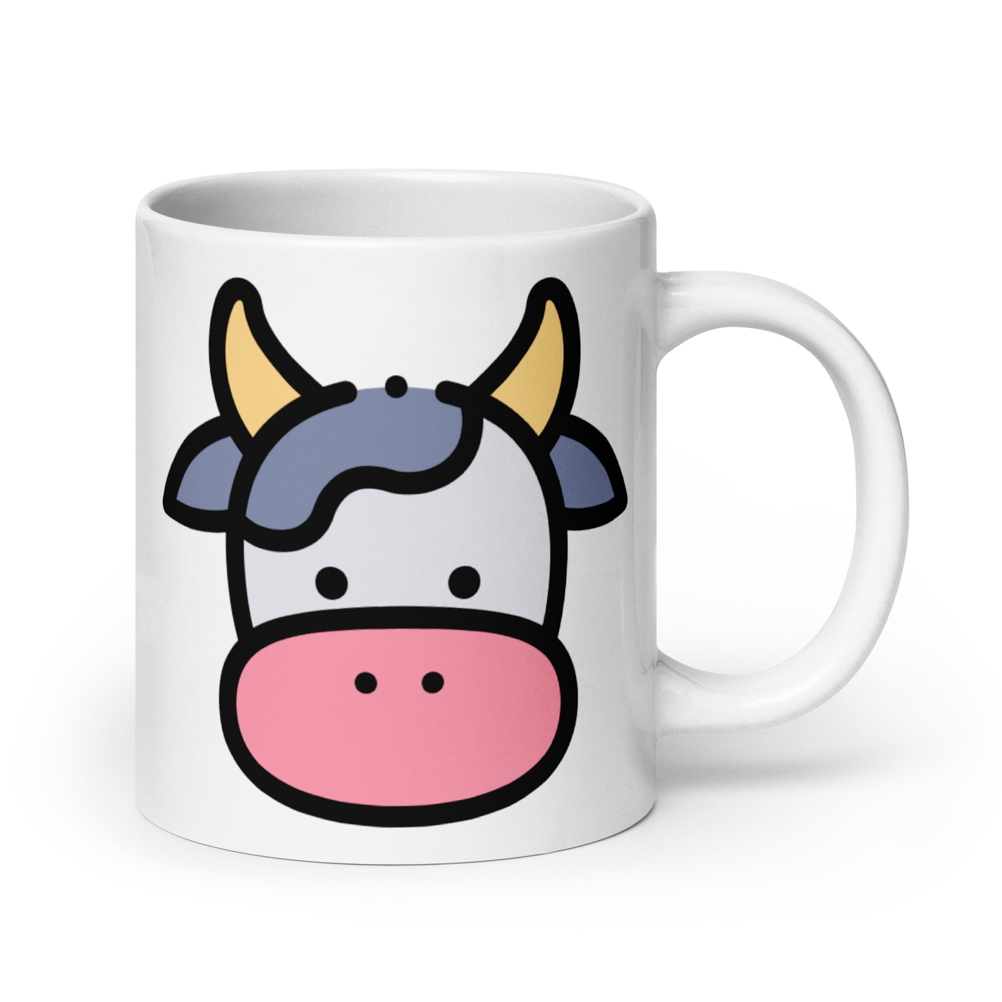 Foto di - Tazza in ceramica resistente stampata a colori adatta a microonde e lavastoviglie - Con Faccia Mucca-Casa-Biiply