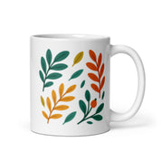 Foto di - Tazza in ceramica resistente stampata a colori adatta a microonde e lavastoviglie - Foglie-Casa-Biiply