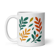 Foto di - Tazza in ceramica resistente stampata a colori adatta a microonde e lavastoviglie - Foglie-Casa-Biiply