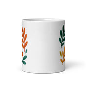 Foto di - Tazza in ceramica resistente stampata a colori adatta a microonde e lavastoviglie - Foglie-Casa-Biiply