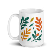Foto di - Tazza in ceramica resistente stampata a colori adatta a microonde e lavastoviglie - Foglie-Casa-Biiply