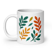 Foto di - Tazza in ceramica resistente stampata a colori adatta a microonde e lavastoviglie - Foglie-Casa-Biiply