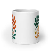 Foto di - Tazza in ceramica resistente stampata a colori adatta a microonde e lavastoviglie - Foglie-Casa-Biiply