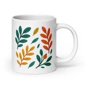 Foto di - Tazza in ceramica resistente stampata a colori adatta a microonde e lavastoviglie - Foglie-Casa-Biiply