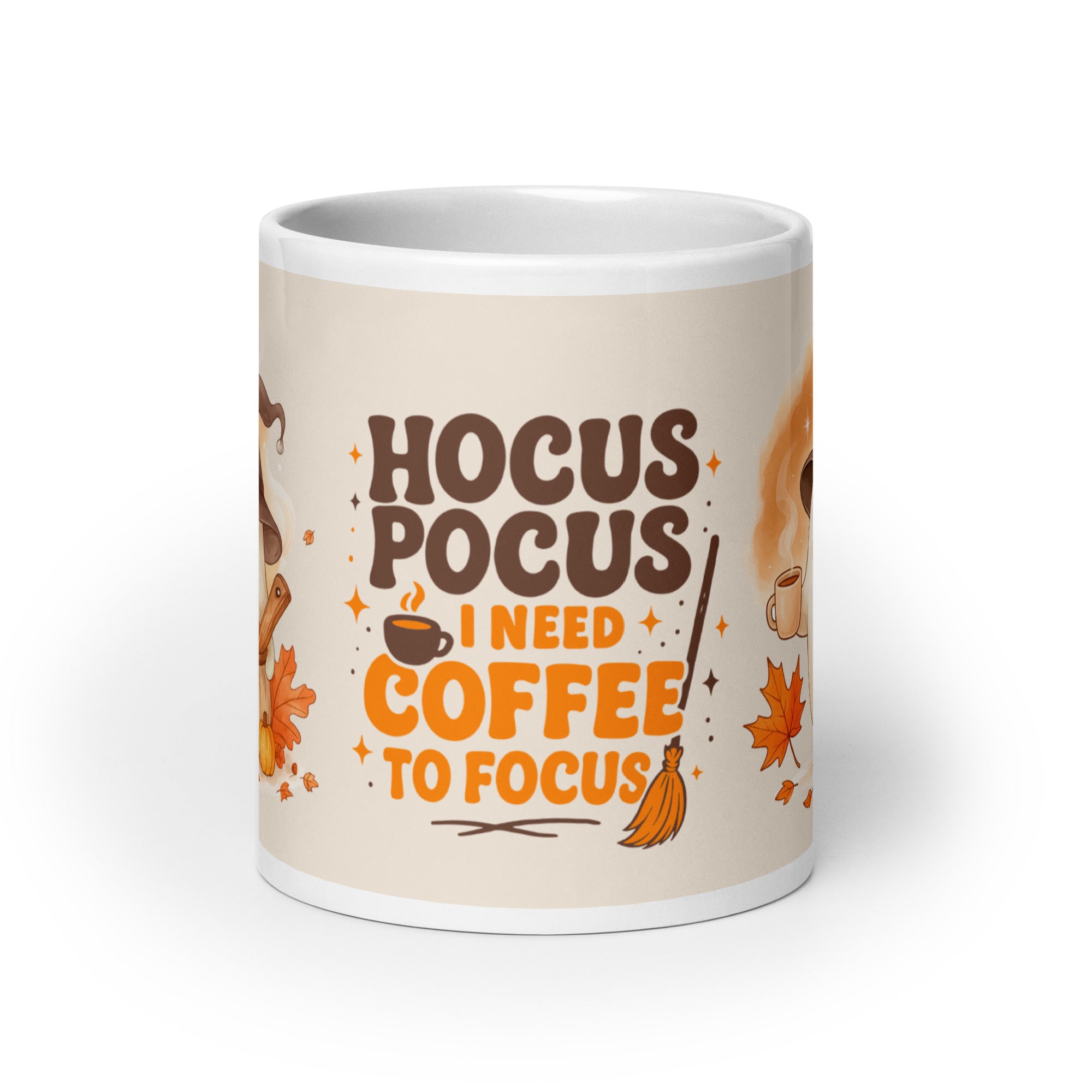 Foto di - Tazza in ceramica resistente stampata a colori adatta a microonde e lavastoviglie - Hocus Pocus I need Coffee to Focus-Casa-Biiply