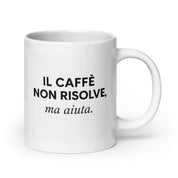 Foto di - Tazza in ceramica resistente stampata a colori adatta a microonde e lavastoviglie - Il Caffè Non Risolve Ma Aiuta-Casa-Biiply