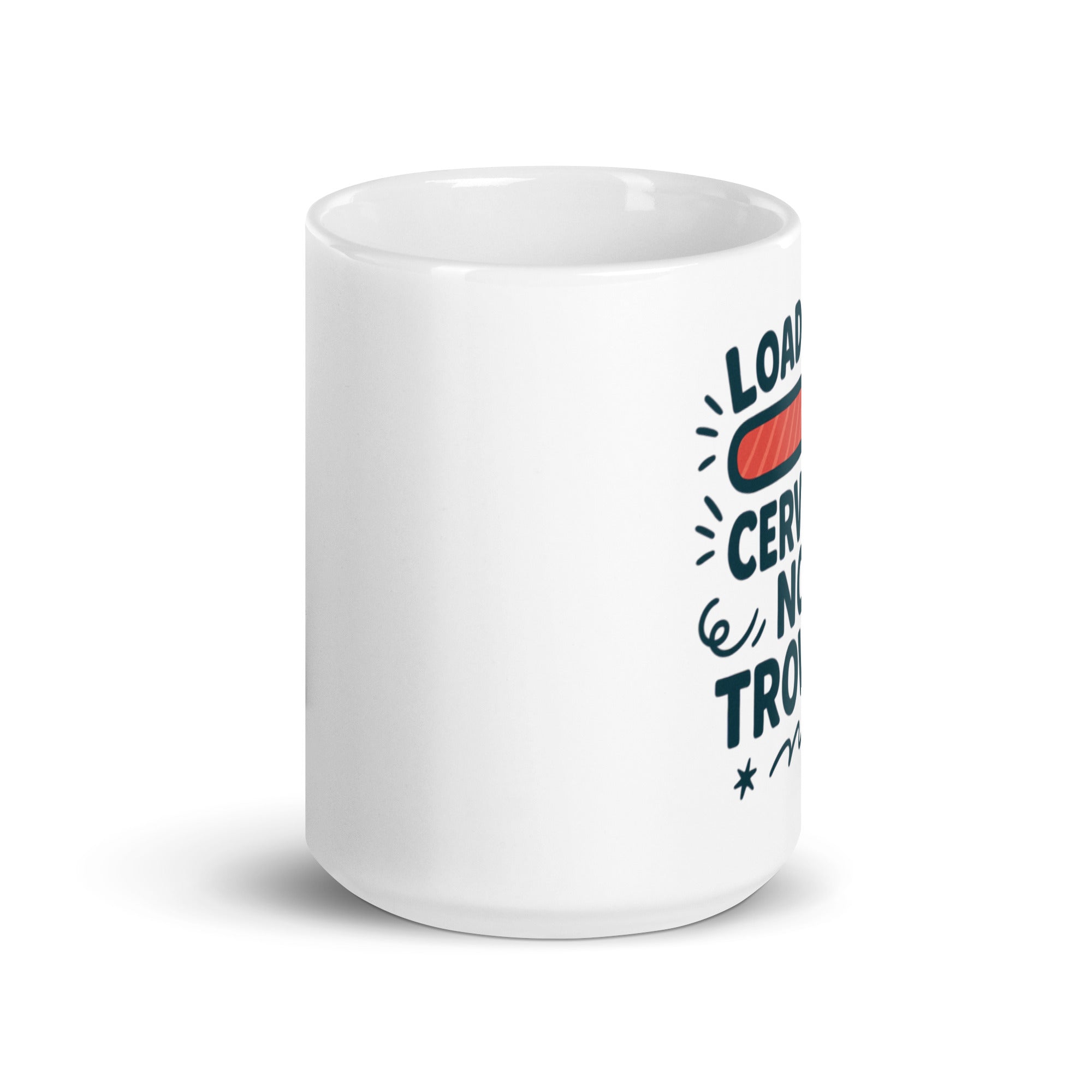 Foto di - Tazza in ceramica resistente stampata a colori adatta a microonde e lavastoviglie - Loading Cervello Non Trovato-Casa-Biiply