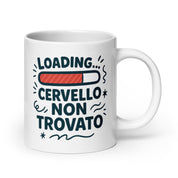 Foto di - Tazza in ceramica resistente stampata a colori adatta a microonde e lavastoviglie - Loading Cervello Non Trovato-Casa-Biiply