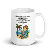 Foto di - Tazza in ceramica resistente stampata a colori adatta a microonde e lavastoviglie - Mentalmente Sono Alle Maldive-Casa-Biiply