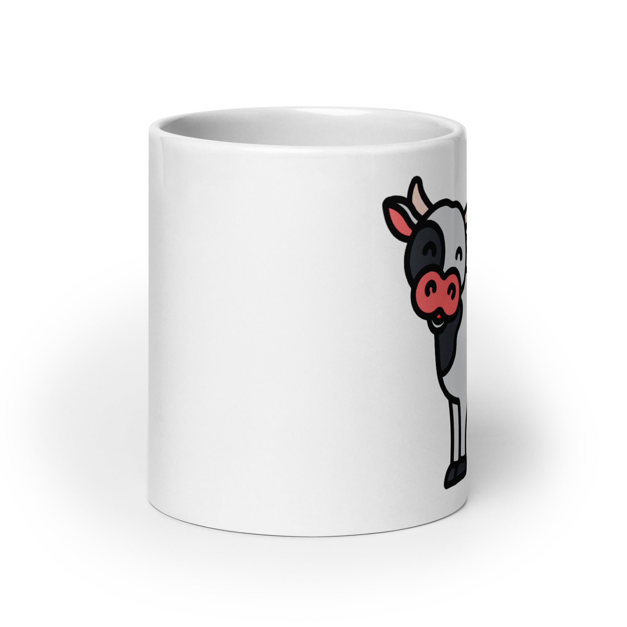 Foto di - Tazza in ceramica resistente stampata a colori adatta a microonde e lavastoviglie - Mucca-Casa-Biiply