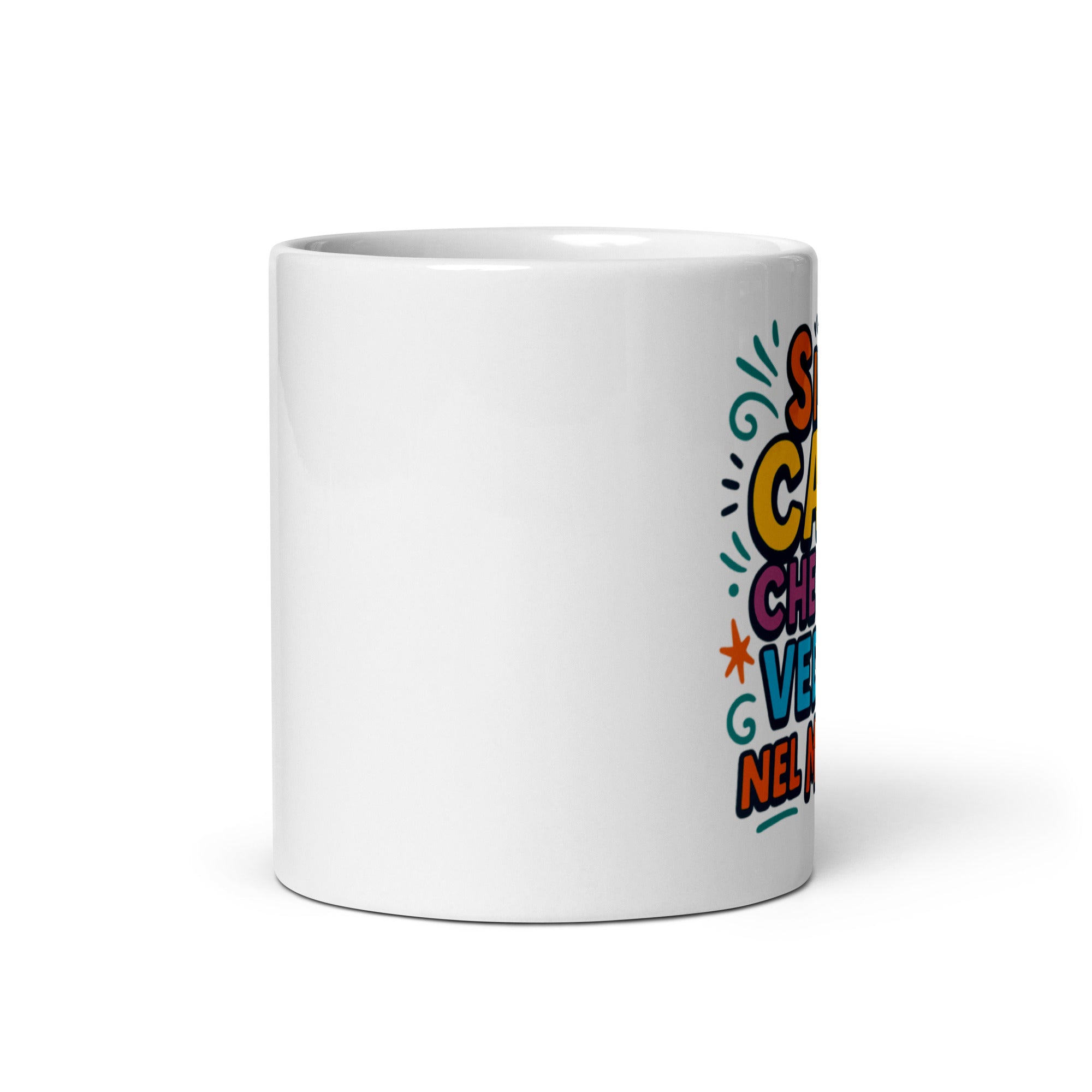 Foto di - Tazza in ceramica resistente stampata a colori adatta a microonde e lavastoviglie - Sii Il Caos-Casa-Biiply