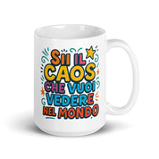 Foto di - Tazza in ceramica resistente stampata a colori adatta a microonde e lavastoviglie - Sii Il Caos-Casa-Biiply