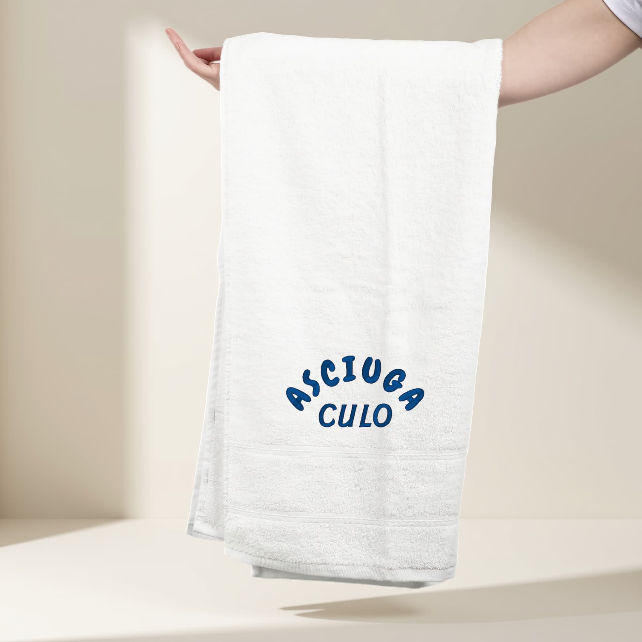 Embroidered Cotton Guest Towel 30x50 cm – Soft and Absorbent – ​​360 g/m² – Butt Dryer Design