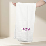 Embroidered Cotton Guest Towel 30x50 cm – Soft and Absorbent – ​​360 gr/m² – Face Design