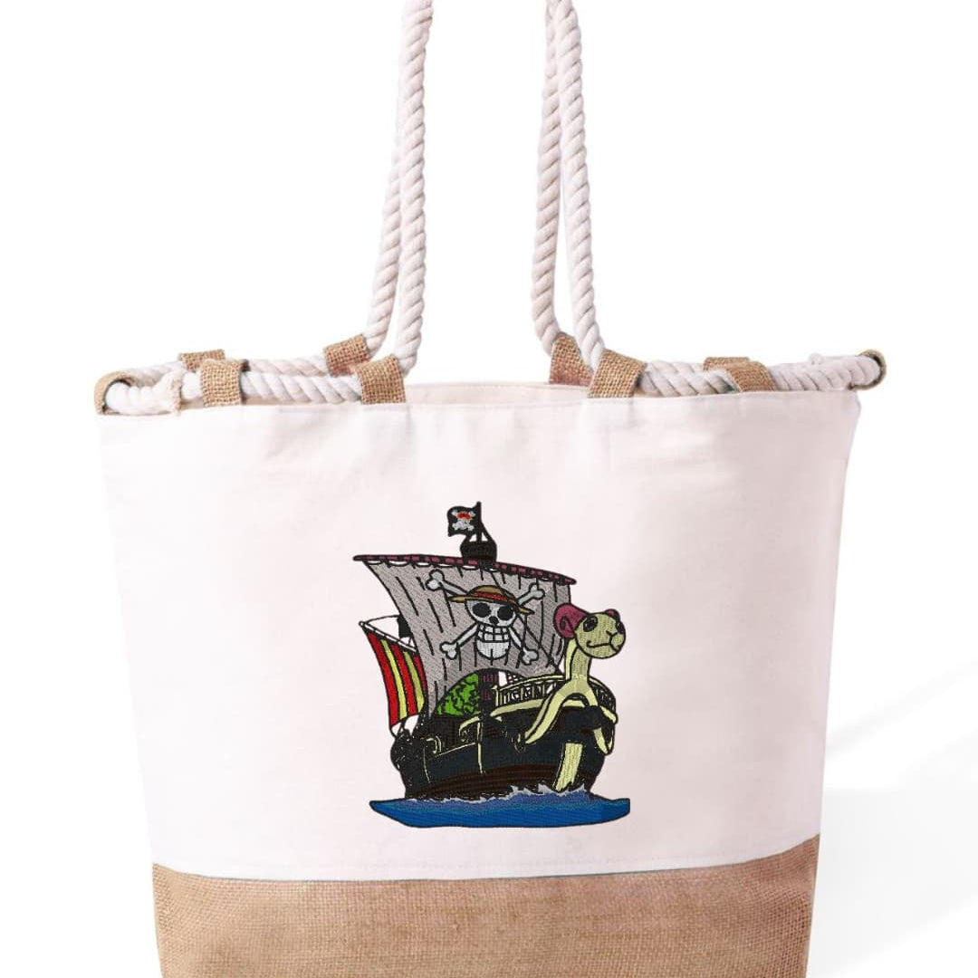 m² – Manici Lunghi Rinforzati 50 cm – Design Ricamato Barca Pirati