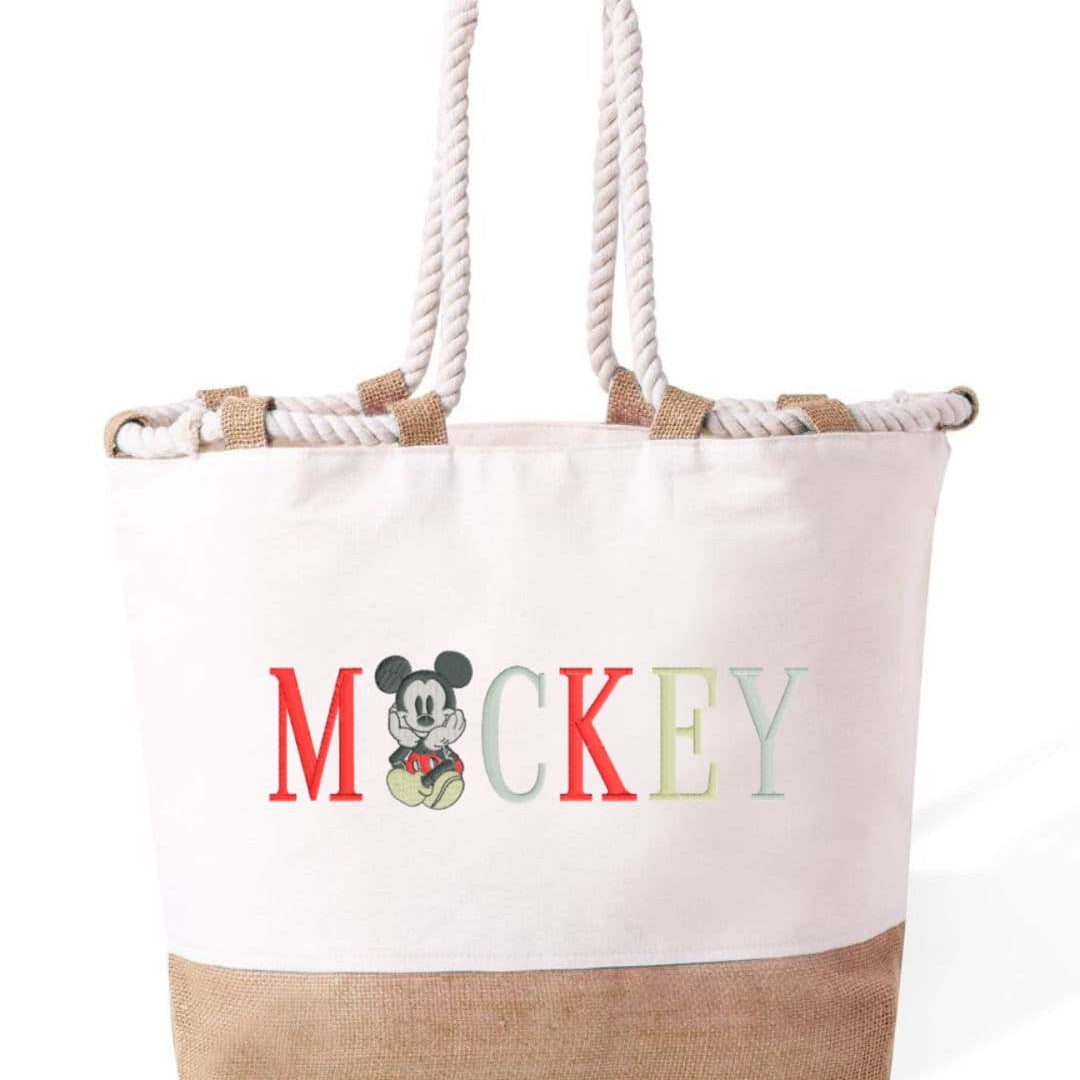 m² – Manici Lunghi Rinforzati 50 cm – Design Ricamato Scritta Mickey