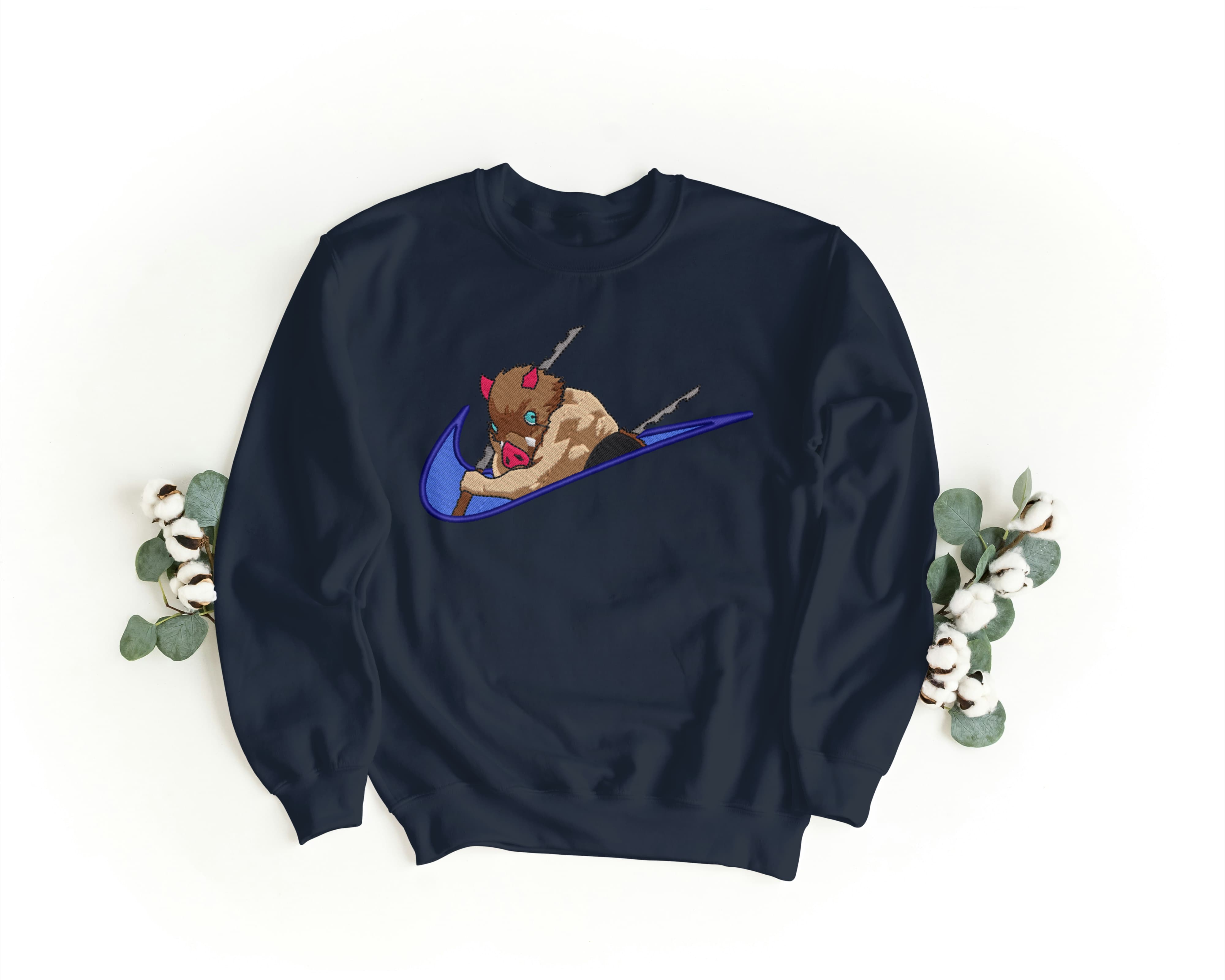 Felpa Ricamata Unisex – Morbida – Stile Streetwear – Swoosh Inosuke