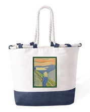 Borsa Mare in Cotone Resistente 280 g/m² – Manici Lunghi Rinforzati 50 cm – Design Ricamato L'urlo