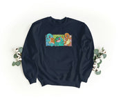 Felpa Ricamata Unisex – Morbida – Stile Streetwear – Bulbasaur Charmander Squirtle