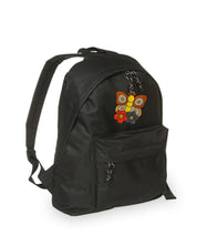 Mochila Infantil de Poliéster 600D 28x38x12 cm – Espalda Acolchada y Correas Ajustables – Diseño Bordado Mariposa con Flores