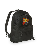 Zaino Bambino in Poliestere 600D 28x38x12 cm – Schienale Imbottito e Spallacci Regolabili - Design Ricamato Farfalla con Fiori