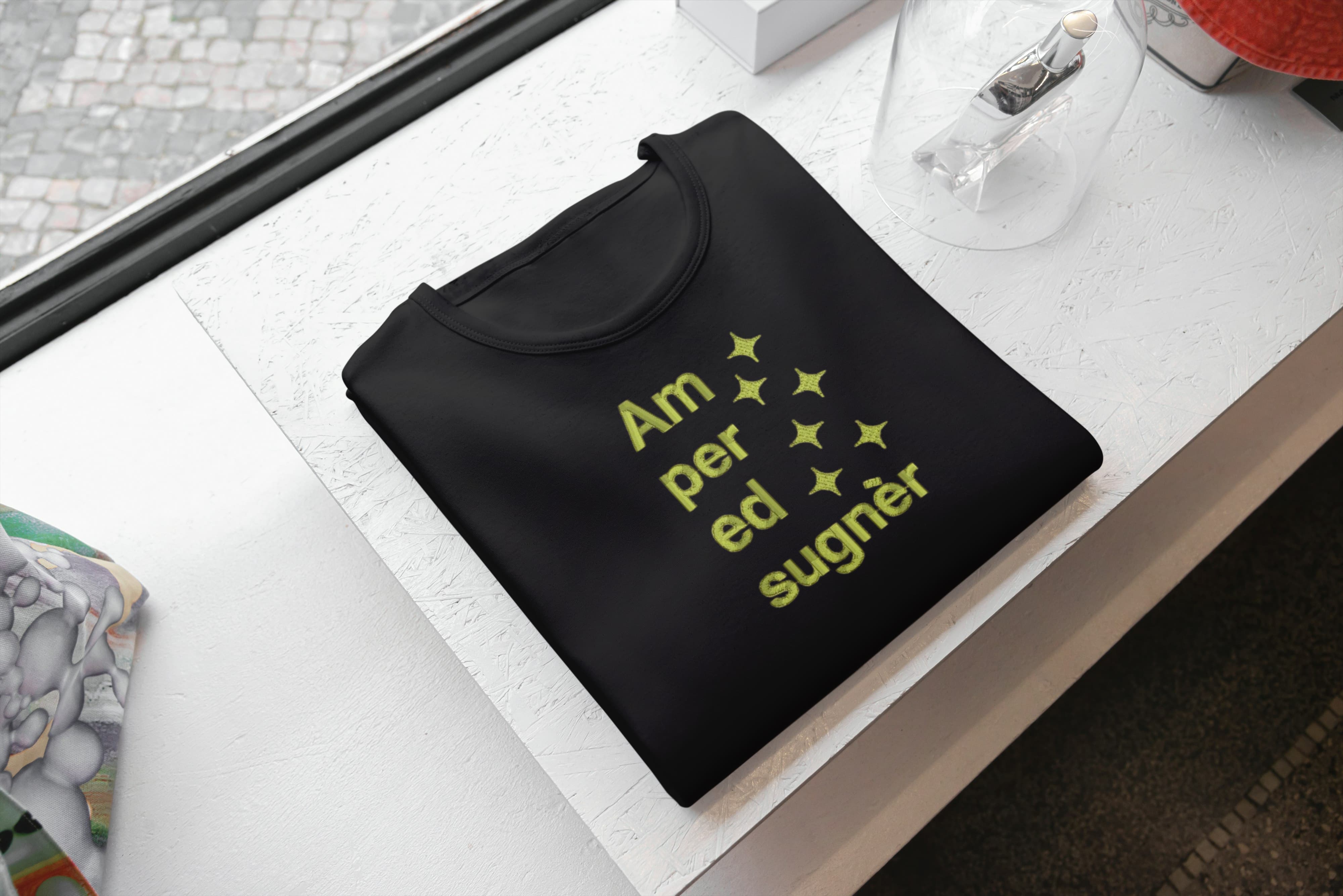 T-shirt Ricamata Unisex – 100% Cotone – Stile Streetwear e Confortevole – Am Per Ed Sugnèr