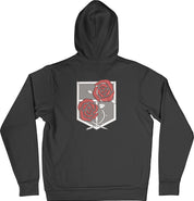 Felpa Ricamata Posteriormente Unisex – Morbida con Cappuccio e Tasca Frontale – Corpo di Guarnigione