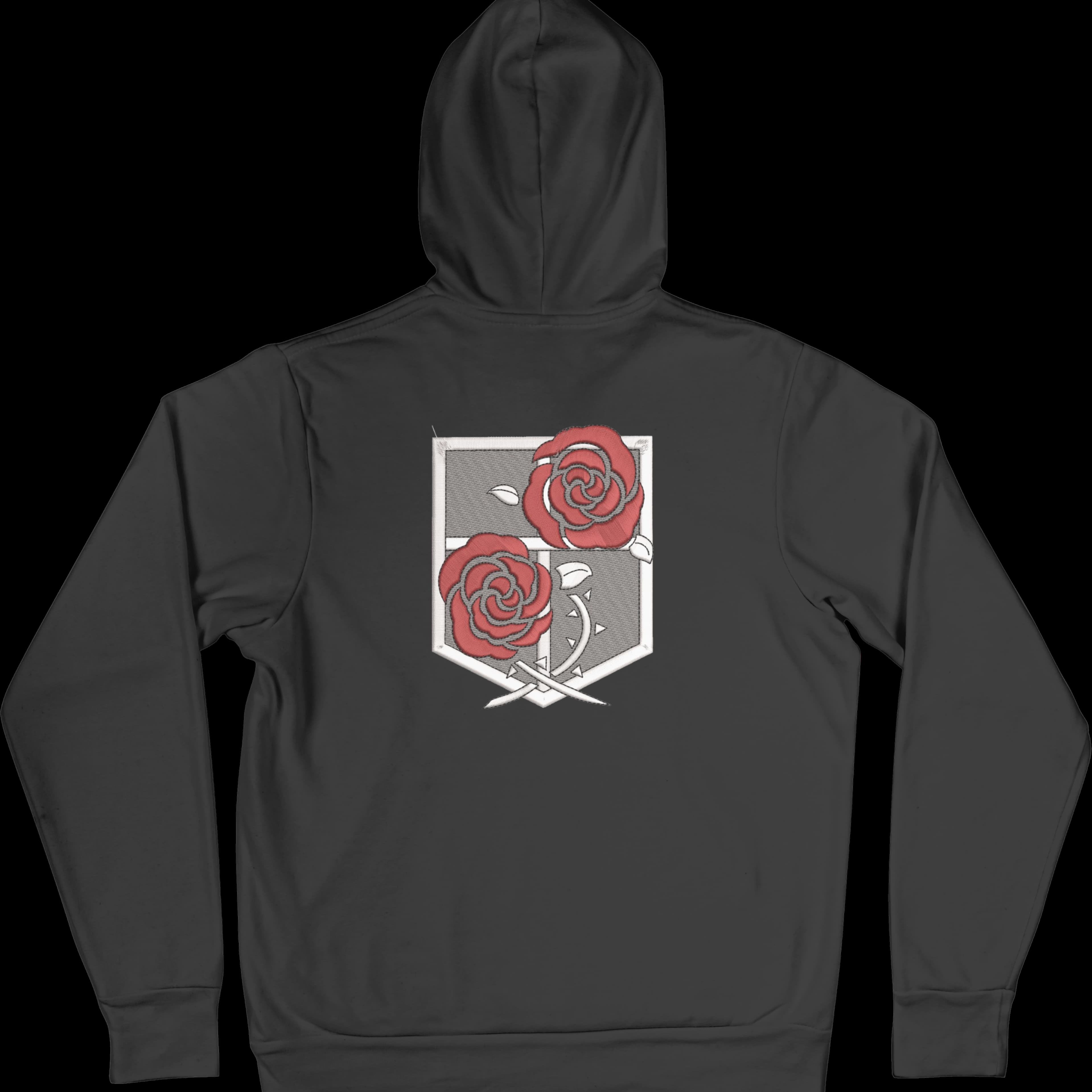 Felpa Ricamata Posteriormente Unisex – Morbida con Cappuccio e Tasca Frontale – Corpo di Guarnigione