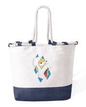 Ricamo Personalizzato - Borsa Mare in Cotone Resistente 280 g/m² – Manici Lunghi Rinforzati 50 cm – Design Ricamato Homer Geometry-Biiply