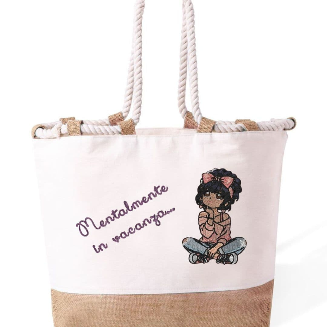 m² – Manici Lunghi Rinforzati 50 cm – Design Ricamato Mentalmente in Vacanza-Biiply