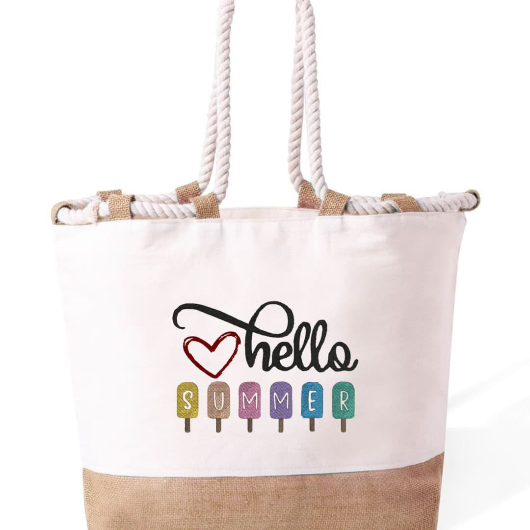 m² – Manici Lunghi Rinforzati 50 cm – Design Ricamato Scritta summer su ghiaccioli-Biiply