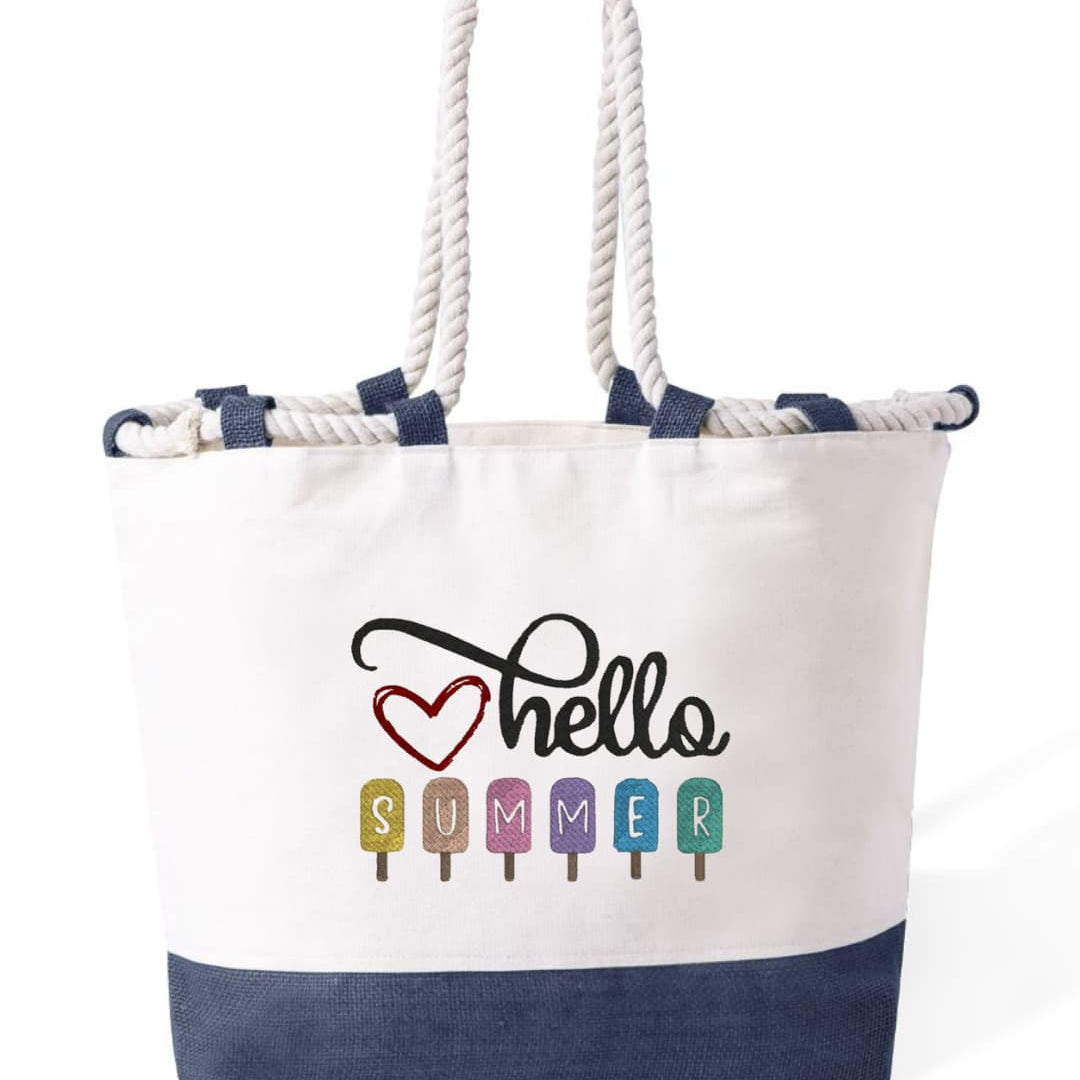 m² – Manici Lunghi Rinforzati 50 cm – Design Ricamato Scritta summer su ghiaccioli-Biiply