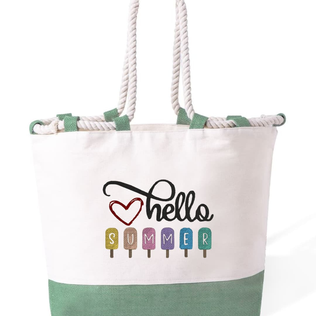 m² – Manici Lunghi Rinforzati 50 cm – Design Ricamato Scritta summer su ghiaccioli-Biiply